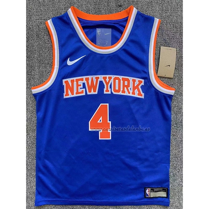 Camiseta Nino New York Knicks Derrick Rose NO 4 Icon Azul